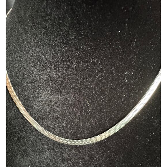 Silver-Tone Stainless Steel Snake Chain Necklace 16" Elegant Unisex Chain N127 - Picture 1 of 4